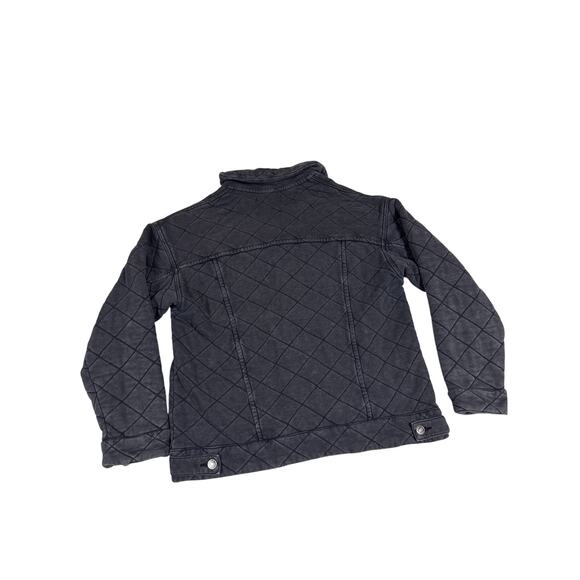 Forever 21 Women’s Quilted Jacket Washed Black Gray M - Picture 2 of 7